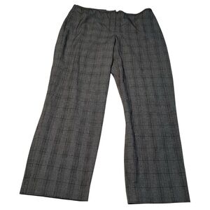 Vintage Emma James Liz Claiborne Women's Size 18 Trousers Dress Pants Gray Plaid
